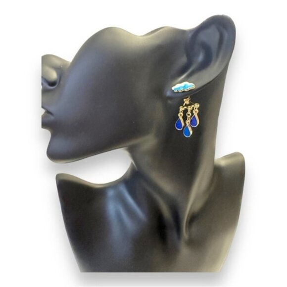 Rainy Day Cloud Peekaboo Earrings - Picture 4 of 5